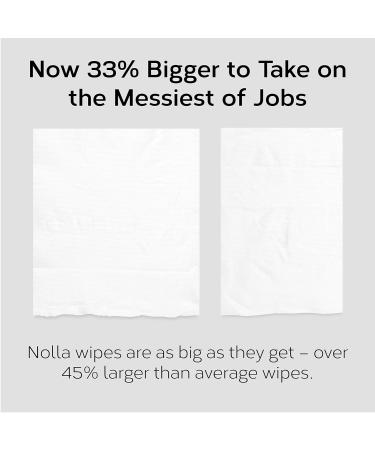 Nolla Flushable Wipes - 100% Plant-Based, Plastic-Free, Biodegradable - Unscented with Aloe & Vitamin E - Septic & Sewer Safe - 360 Count (6 Packs of 60) - Buy Online on GoSupps.com