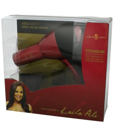 Gold N Hot Laila Ali 1875-Watt Ionic Titanium Salon Dryer | Professional Hair Dryer for All Hair Types - Buy Online on GoSupps.com