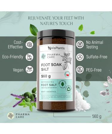 Sel de Bain Pieds Vis Plantis Menthe & Menthol 560 g Bain Rafra chissant Exfoliant & Apaisant Peaux Dures Pieds Fatigu s & Muscles Endoloris R duit la Transpiration - Buy Online on GoSupps.com