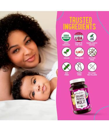 Mama Natural Organic Prenatal Vitamins for Women Vegan (30 Servings) | One A Day Prenatal Vitamins for Pregnant Women | Food Based Non-GMO & Gluten-Free - Pre Natal Multivitamin with Folate - Buy Online on GoSupps.com