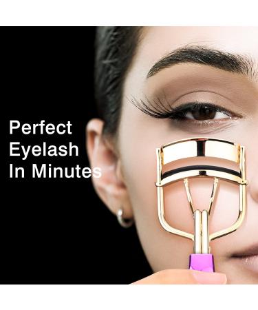 Luxspire Pink Eyelash Pliers - Professional Metal Curlers with Silicone Replacement Pads for All Eye Shapes - Perfect for Eyelash Lifting - Buy Online on GoSupps.com