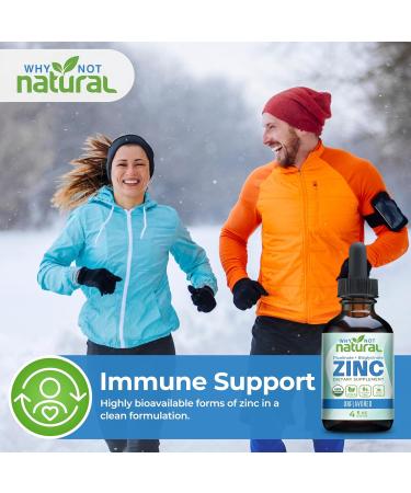 Organic Liquid Zinc Drops Supplement with Chelated Picolinate and Bisglycinate Vegan - Buy Online on GoSupps.com
