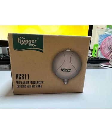 Hygger Quiet Aquarium Oxygen Pump - Ultra Quiet 33dB | 1.5W Power | 420ml/m | Ideal for Fish Pools & Nano Aquariums - Black - Buy Online on GoSupps.com
