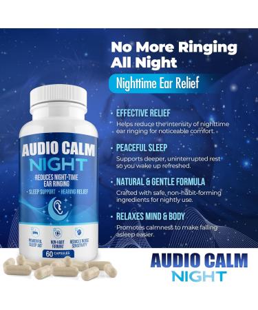 Night (60 Caps) | Natural Tinnitus Relief Supplement for Sleep | Eases Nighttime Ear Ringing and Hearing Discomfort | Non-Habit Forming Sleep Aid 60 Caps (Pack of 1) - Buy Online on GoSupps.com