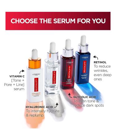 L'Oreal Paris Revitalift 0.3% Pure Retinol Night Serum - Visibly Reduce Deep Wrinkles, Fragrance Free - 1 oz + Moisturizer Sample - Buy Online on GoSupps.com