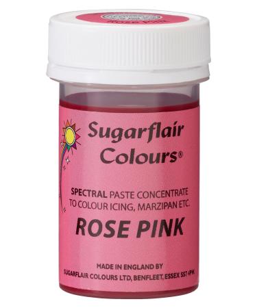 Sugarflair Rose Pink Spectral Food Colouring Paste Highly Concentrated for Use with Sugar Pastes Buttercream Royal Icing or Cake Mix Vibrant Colour Dye - 25g