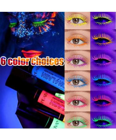 HISUNBEN Pink colorful fluorescent mascara voluminous and lengthening mascara for eyelashes waterproof longlasting not tested on animals vegan eye makeup - Buy Online on GoSupps.com