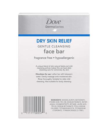 Dove DermaSeries Fragrance-Free Facial Cleansing Bar for Dry Skin - 3.52 oz (Pack of 6) - Buy Online on GoSupps.com