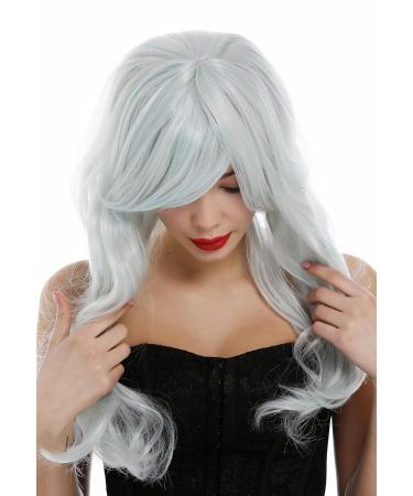 WIG ME UP GF-W2647-G79 | Long Wavy Blue-Grey Streaked Wig for Ladies | Fairy Elf Style - Buy Online on GoSupps.com