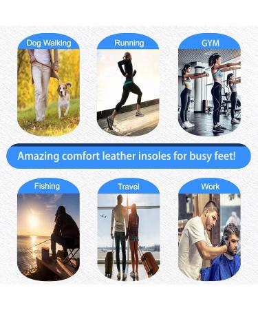 Black Leather Insoles for Men's Boots | Nonslip Thin Shoe Pads with Activated Carbon | Odor Eaters | 3 Pairs (Men's US 10-10.5 - Buy Online on GoSupps.com