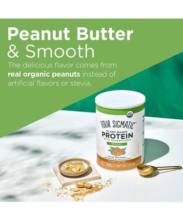 Four Sigmatic Plant-Based Protein with Superfoods - Peanut Butter 1.32 lbs (600 g) | Vegan, Nutrient-Rich Protein Supplement - Buy Online on GoSupps.com