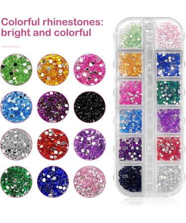 Kisvic Rhinestones for Nails 6800 Pieces Rhinestones Glitter Stones Nails Crystal Nail Stones with Tweezers and Pen for Nail Clothing DIY - Buy Online on GoSupps.com