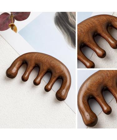 Premium Wooden Massage Comb | Wide Tooth Sandalwood Head Massage Tool for Acupuncture & Gua Sha | Unisex Hair Care - Buy Online on GoSupps.com