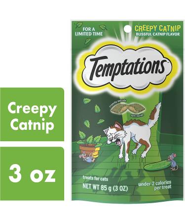 TEMPTATIONS Classic Crunchy and Soft Cat Treats 3 oz. - Creepy Catnip Flavor (12 Packs and Singles) - Buy Online on GoSupps.com