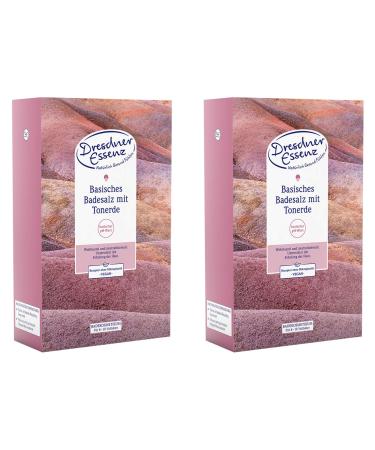 Pack of 2 Dresdner Essence Bath Care Alkaline Bath Salt with Clay 2 x 500 g Salt Bath