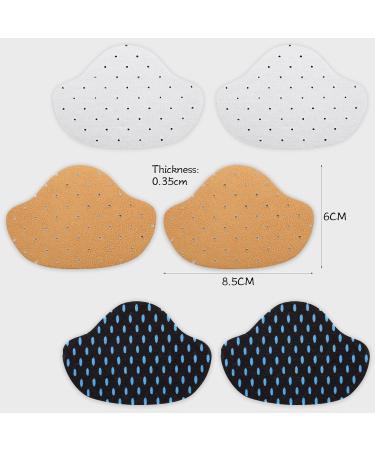 PROUSKY Heel Cushion Inserts - Self-Adhesive Heel Grips for Loose Shoes - Anti-Slip Foot Insoles Sticker - 6 Pieces (Blue/Beige/White) - Buy Online on GoSupps.com