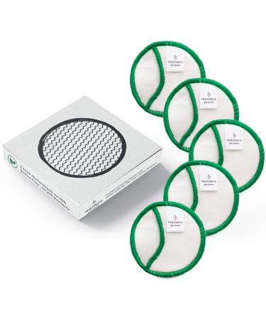 Mixedskins high-quality bamboo make-up removal pads for facial skin cleansing - sustainable bamboo make-up removal pads (5 pieces)