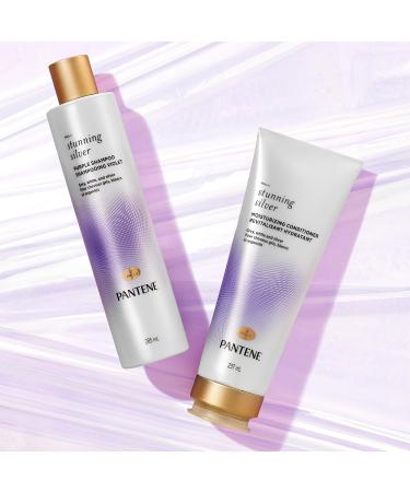 Pantene Stunning Silver Brightening Purple Shampoo for Dyed Gray and Silver Hair Paraben Free 285 mL - Buy Online on GoSupps.com
