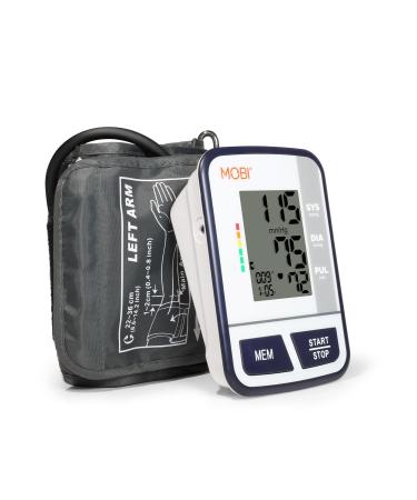 MOBI Blood Pressure Monitor Digital Upper Arm Blood Pressure Machine for Indoor/Outdoor Use with 120 Reading Memory Quick & Easy BP Machine Adjustable Arm Cuff 8.6"- 14.2" Large LCD Display