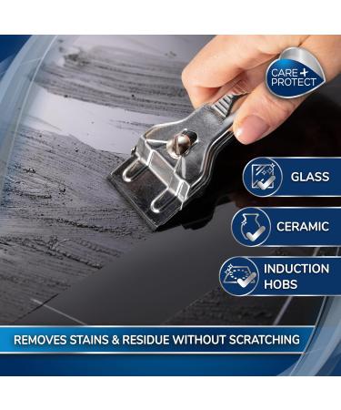 CARE + PROTECT Cleaning Scraper for Glass, Ceramic & Induction Hobs - No Scratch, Safe Blade, Leaves Surfaces Bright & Shiny - Replaceable Blade - Buy Online on GoSupps.com