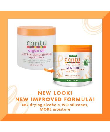 Cantu Argan Oil Leave-In Conditioning Repair Cream 16 oz - Packaging May Vary - Buy Online on GoSupps.com
