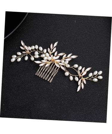 FRCOLOR 1 Pc Comb Rhinestone Tiara Macrame Decor Wedding Bridal Hair Clips Flower Bridal Headpiece Bridal Headbands Rhinestone Headband Leaf Decor Fashion Hairpin Alloy Bride Jewelry Pearl - Buy Online on GoSupps.com