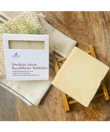 Buy BLUEBYRD Sandalwood Bourbon Soap Bar | Vegan Moisturizing Soap for Face & Body | Paraben Free | Shea Butter & Olive Oil - Buy Online on GoSupps.com