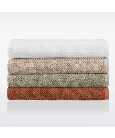 Nate Home by Nate Berkus 6-Piece Cotton Towel Set | Soft & Absorbent Bath Towels, Hand Towels, & Washcloths - Lichen (Sage) Sage Bath Set 6pc - Buy Online on GoSupps.com