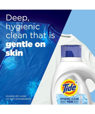 Tide Hygienic Clean Heavy Duty 10x Free Liquid Laundry Detergent - Unscented HE Compatible 74 Loads 105 fl oz | International Shipping Available - Buy Online on GoSupps.com