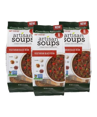 Canterbury Naturals Artisan Soup Mix, Vegetarian Black Bean Soup Mix, Non-GMO, Makes 8 Servings, 8.7-Ounce Bag (Pack of 3) Black Bean Soup 8.7 Ounce (Pack of 3)