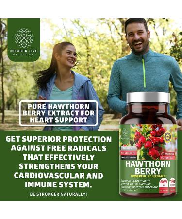 2-Pack N1N Premium Hawthorn Berry Capsules - 2660mg Max Strength Natural Extract for Heart Health & Immunity - 240 Caps - Buy Online on GoSupps.com