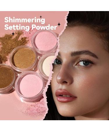 Translucent Powder Setting Powder Shimmer Finishing Powder Oil Control for Long Lasting Makeup Lightweight Loose Powder Waterproof Blurring Powder for All Skin Tones (# N02 (Pink) 0.21 Oz) # N02 (Pink) 6 g (Pack of 1) - Buy Online on GoSupps.com