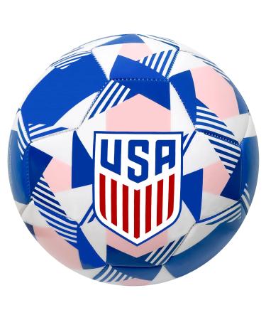 Icon Sports Soccer Ball Size 4, World Club National Teams, Soccer Ball #4 U.S. Royal/Pink