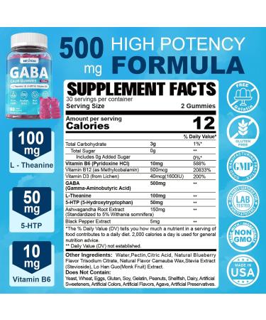 Nextdia GABA Gummies Melatonin Free Natural Sleep Gummies - Buy Online on GoSupps.com