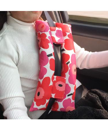 Mastectomy Pillow Breast Cancer Post Op Seatbelt Pillows Big Poppy Flower Print Comfortable for Car Post Surgery Port Heart Recovery Patients Women