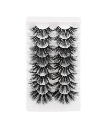 Mink Eyelashes 25mm Pack - HeyAlice Fluffy 8 Pairs, Long Strip Thick Volume Fake Lashes - Mixed 4 Styles - Buy Online on GoSupps.com