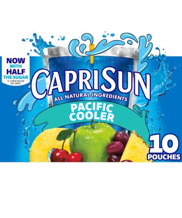 Capri Sun Pacific Cooler Mixed Fruit Naturally Flavored Kids Juice Drink Blend (10 ct Box, 6 fl oz Pouches) Pacific Cooler 6 Fl Oz (10 Pack)