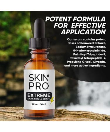 Skin Pro Extreme Dark Circle Eye Serum - Under Eye Dark Circles Remover | Eye Treatment Products for Dark Circles and Puffiness | Eye Depuffer Serum (1 fl oz/30 ml) - Buy Online on GoSupps.com
