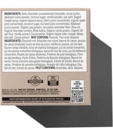 Mid-Day Squares Brownie Batter Bars 33g each 3 Packs (36 Squares) | Made with Real Chocolate 6g Plant Protein 4g Fiber Gluten Free Certified Vegan Brownie Batter 12 Count (Pack of 3) - Buy Online on GoSupps.com