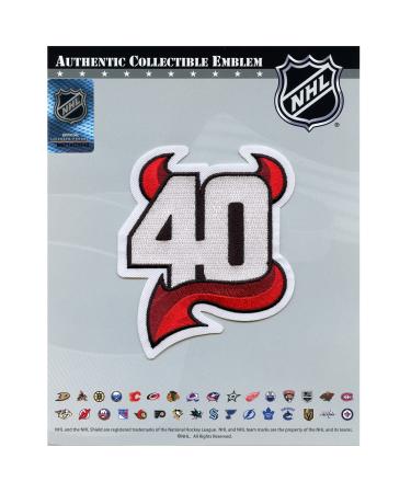 2022 New Jersey 40th Anniversary Patch NHL Hockey Team Logo Jersey Emblem
