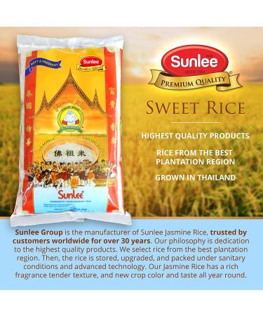 Sunlee Thai Jasmine Rice 5 lbs - Aromatic Long Grain White Rice for Vegans & Vegetarians - Gluten-Free Thai Hom Mali - Buy Online on GoSupps.com