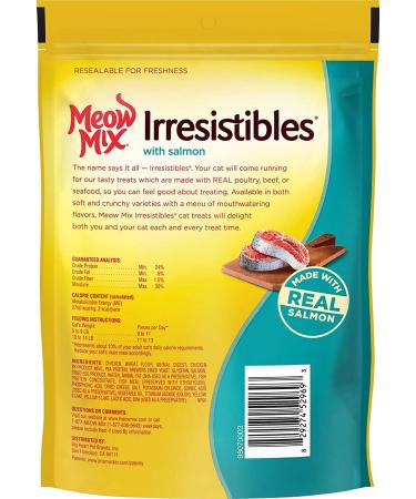 Meow Mix Irresistibles Cat Treats Soft Salmon 3 oz (Pack of 5) - Buy Online on GoSupps.com