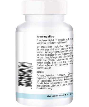 ViVe Supplements Quercetin with Vitamin C 90 Capsules HIGH DOSE VEGAN Made in Germany - Buy Online on GoSupps.com