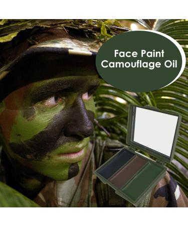 Camouflage Face Paint Camouflage Oil for Face Painting Camouflage Colors Makeup Long Lasting Camouflage Body Paint with Mirror Concealment - Buy Online on GoSupps.com