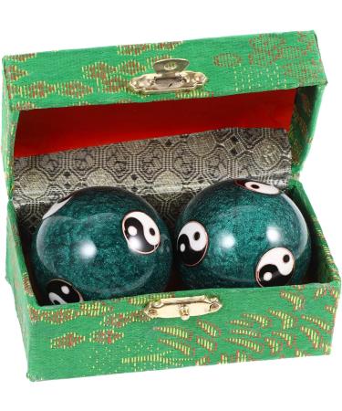 Ultechnovo 8 STK Health Massage Handballs - Black Cloisonn Baoding Balls for Hand Training & Fitness - Buy Online on GoSupps.com