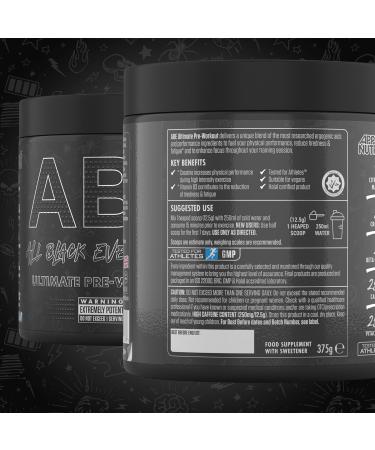 Applied Nutrition ABE Pre Workout Bundle - 375g Powder + 2.5 LT Matt Black JUG | Energy & Performance Booster with Creatine & Beta Alanine - Buy Online on GoSupps.com