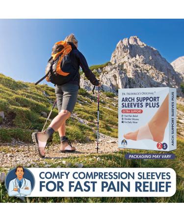 Dr. Frederick's Original Arch Support Sleeves Plus - Small/Medium (Pack of 2) - Arch Pain Relief for Men & Women - Doctor Developed Flat Foot Arch Supports - Buy Online on GoSupps.com