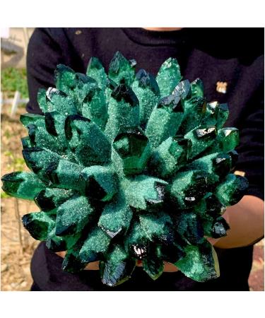 Natural Crystal Rough Crystal Cluster Natural Green Spooky Spooky Quartz Crystal Cluster Specimen Home Office Decoration (Size : 1100-1200g) - Buy Online on GoSupps.com