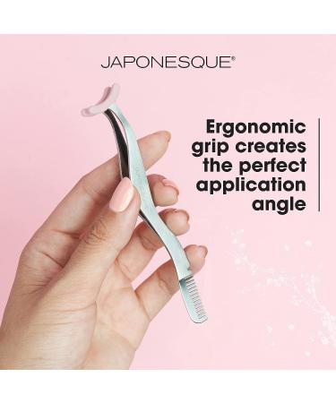 JAPONESQUE False Lash Applicator Tweezers with Stainless Steel Comb - Buy Online on GoSupps.com