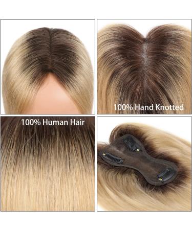 Blonde Human Hair Topper 10 Inch T4/27R# for Women - Wiglets for Thinning Hair - Buy Online on GoSupps.com